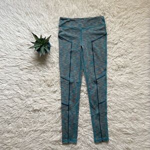 TItika Compression Black Leather Piping Leggings